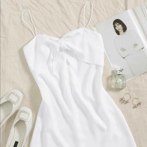 NWT Front Tie Zip Up Cami Dress